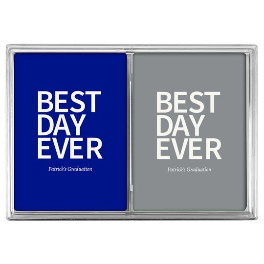 Bold Best Day Ever Double Deck Playing Cards